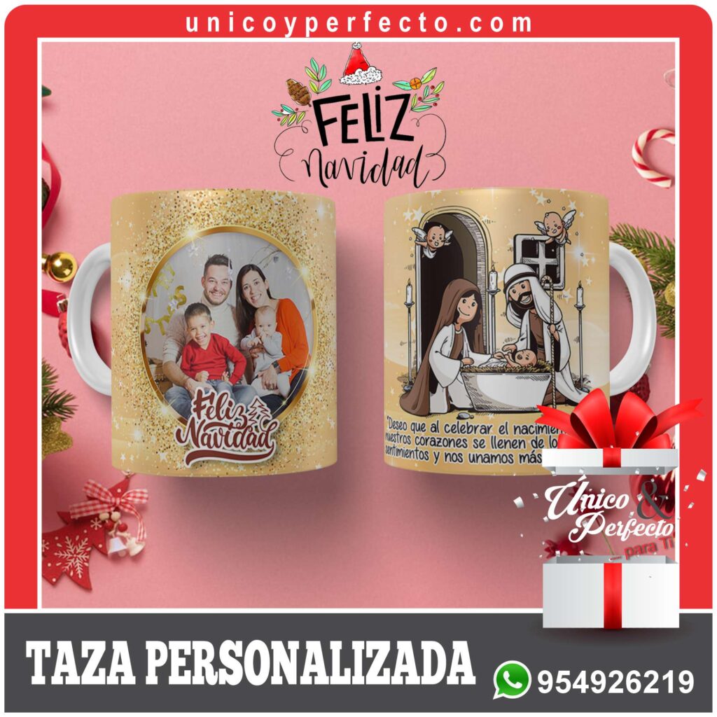 Foto familiar en tazas